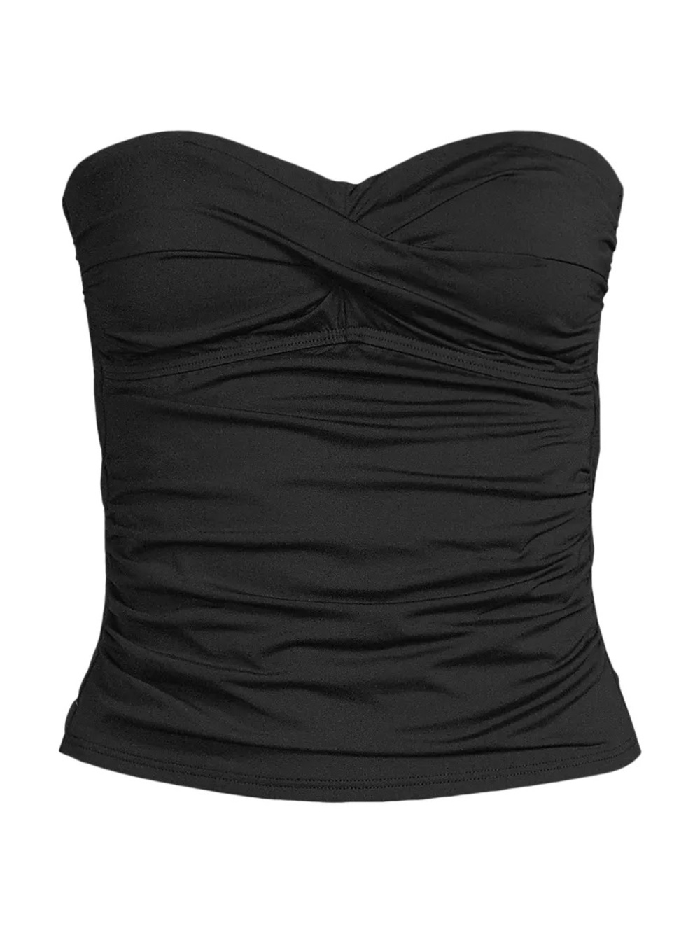 Lands End Bandeau Tankini Swim Top NWT